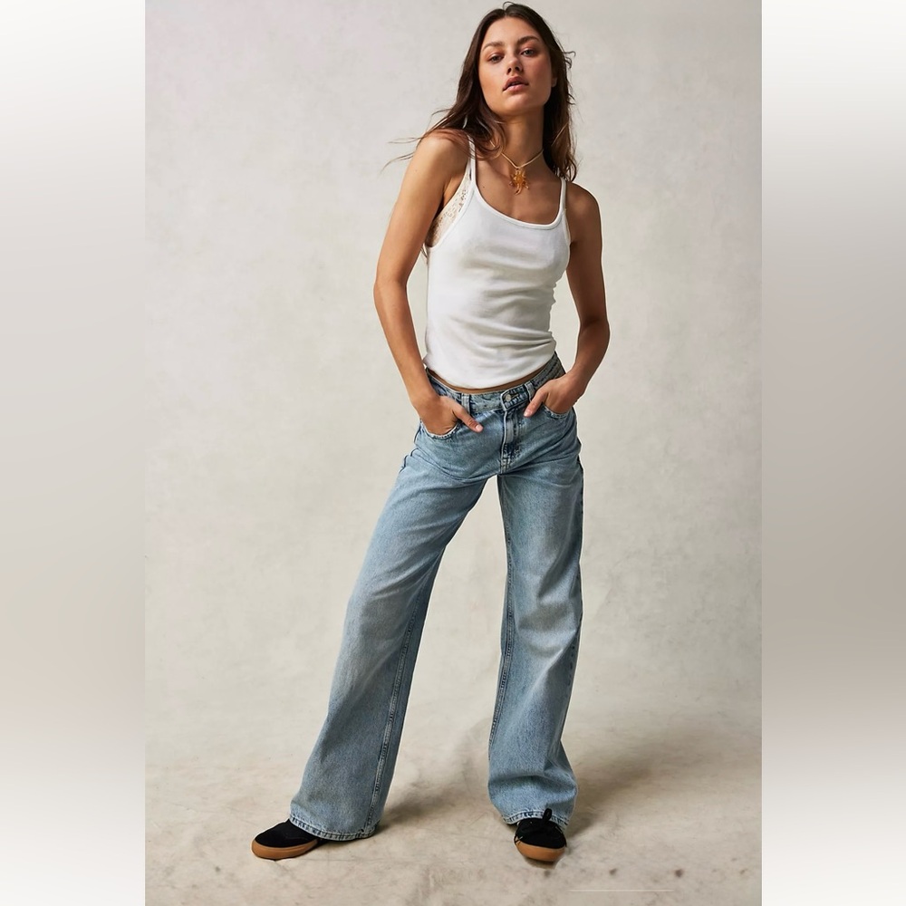 FREE PEOPLE WIDE LEG JEAN NWOT